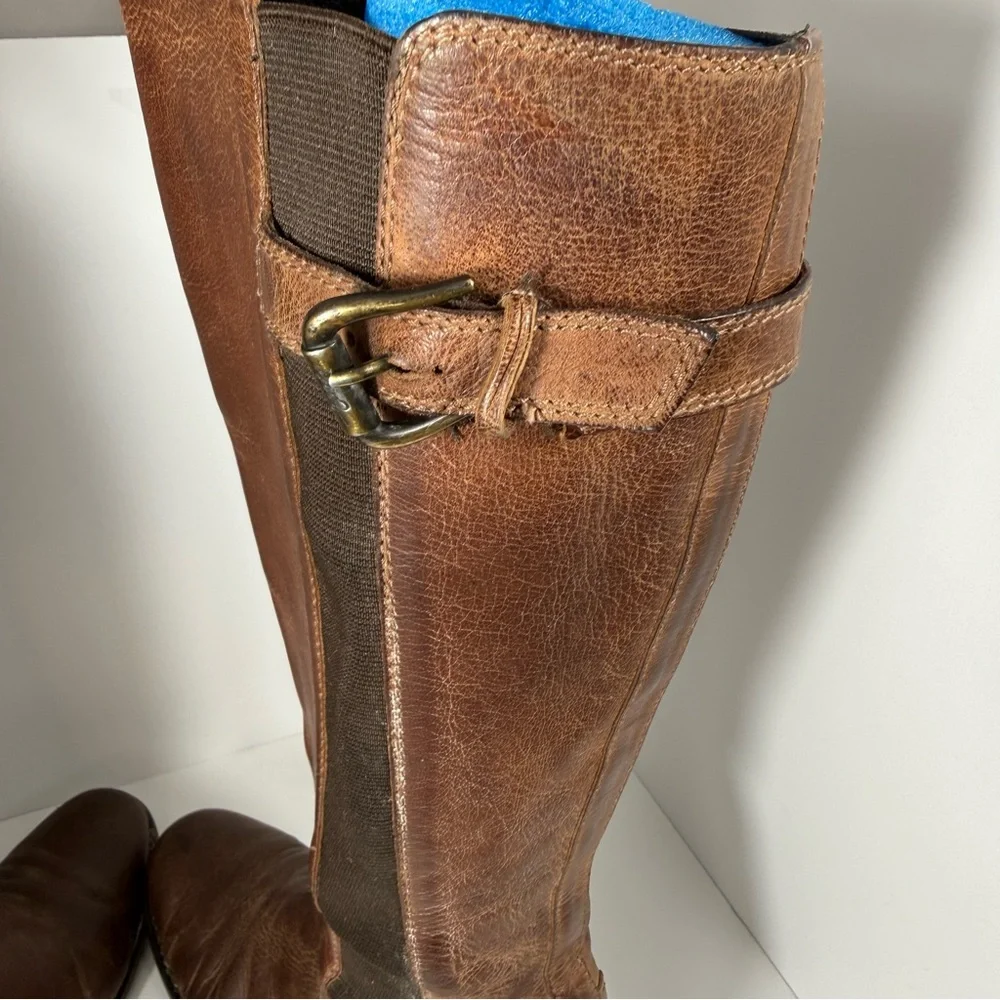 Donald J Pliner Signature Knee‎ High Brown Zip Up Boots Made In Italy Size 8